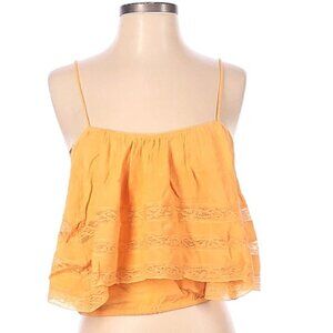 Free People NWT Home Again Tie Back Crop Camisole Cantaloupe Orange  Small